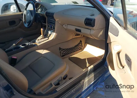 2001 BMW Z3 2.5I из США, поврежденный, VIN WBACN33411LM02718